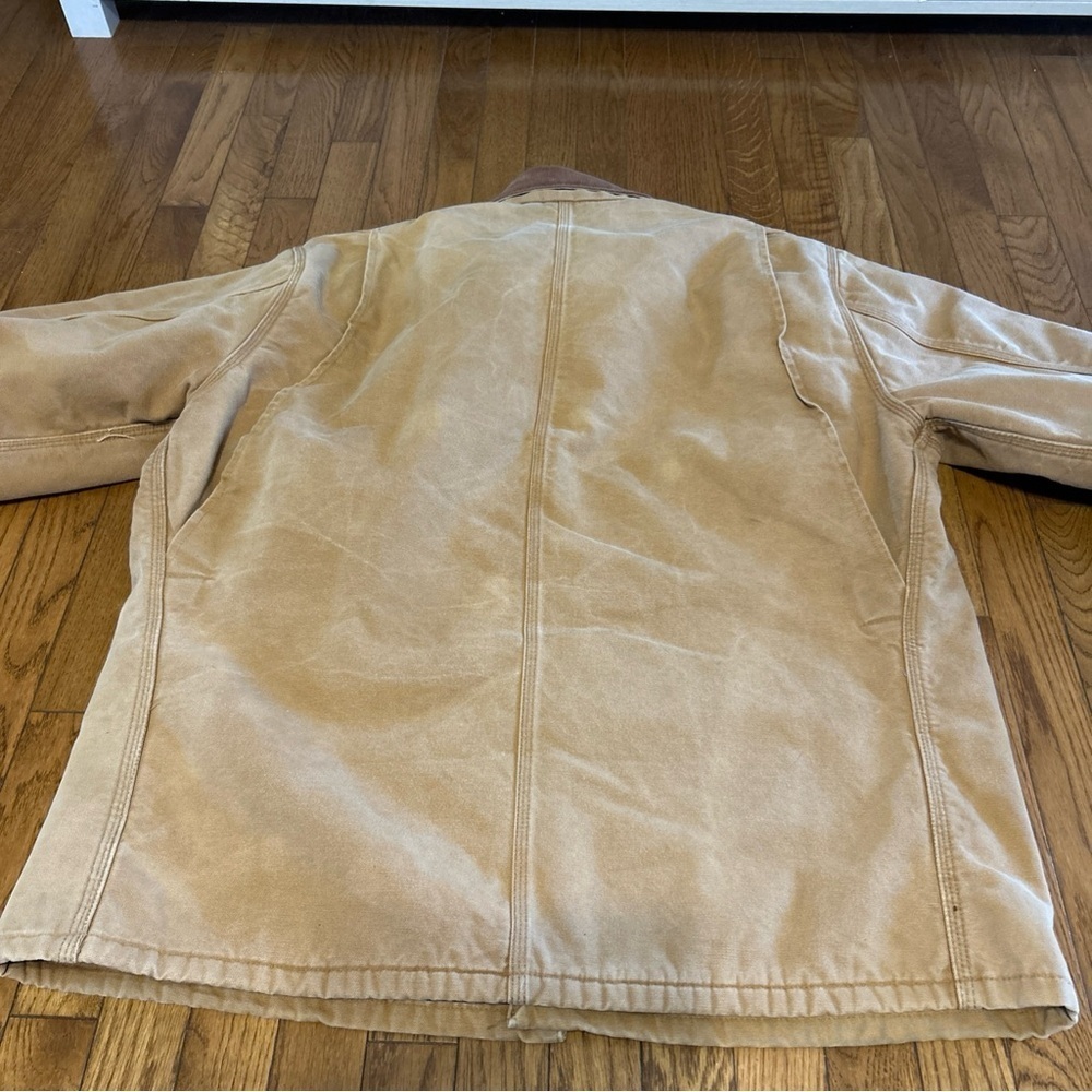 Vintage 90s USA Made Carhartt CO1 BRN Blanket Lined Canvas Chore Coat Sz XL- 2X - Picture 4 of 6